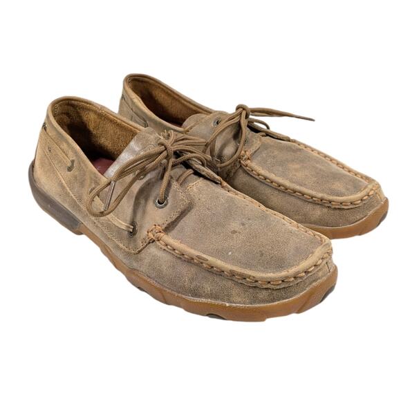 Twisted X Boat Shoe Driving Moccasins GUC $120 Size 9M S3064 - Picture 6 of 11